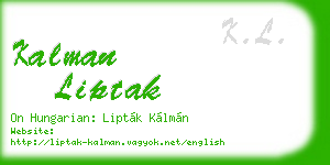kalman liptak business card